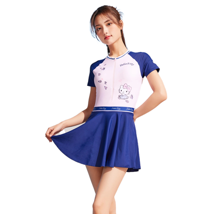 ZOKE女子休闲泳装戏水连体裙摆124601508