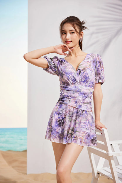 ZOKE女子休闲泳装戏水连体裙摆124601530